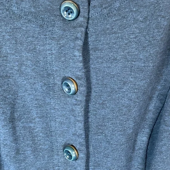 TRINA TURK Sleeveless Knit Dress Button Up Front Blue NO SIZE TAG - Picture 4 of 4